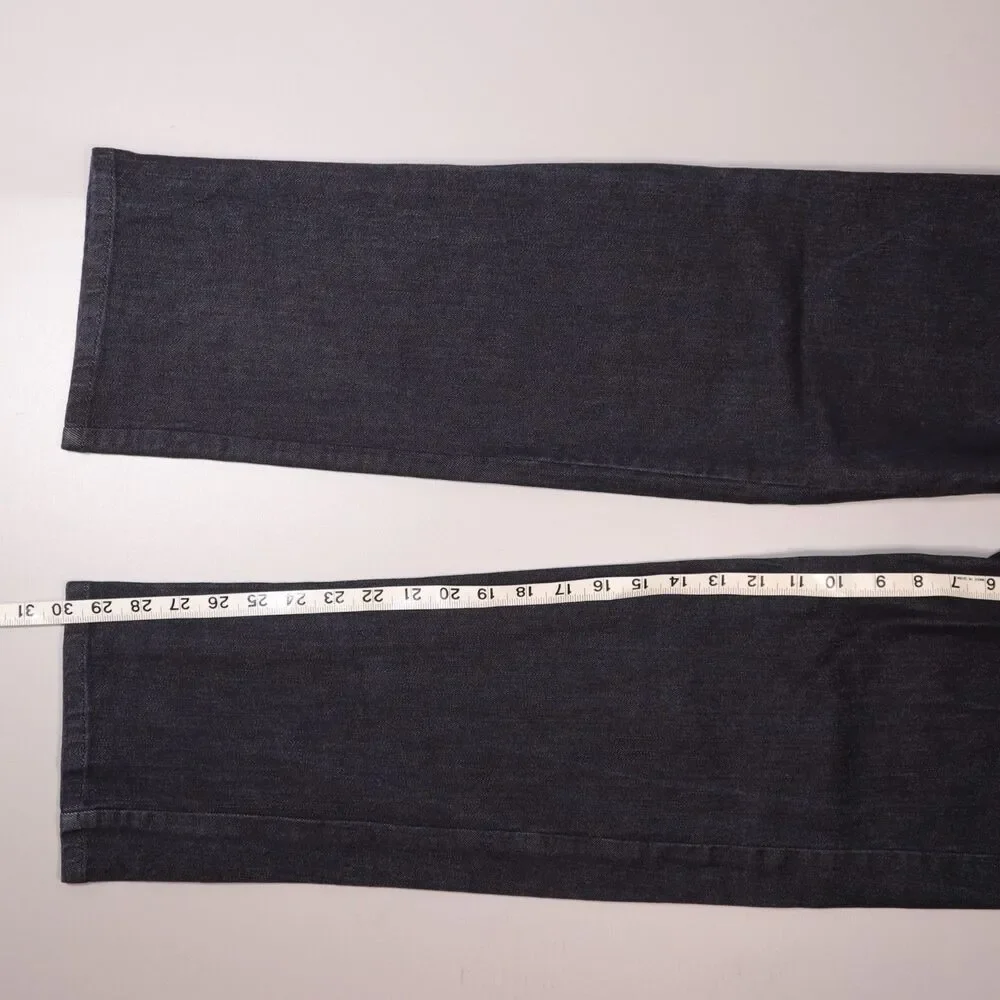 Betabrand Commuter Jeans Blue Denim Straight Leg Slim Reflective Mens 34x30